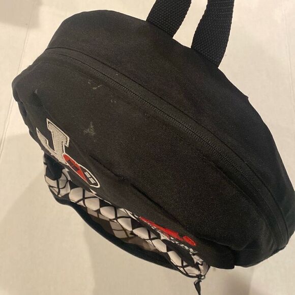 Harley Quinn Joker Flip Pak Reversible Backpack Black Red White Spencer Gifts - Picture 5 of 16